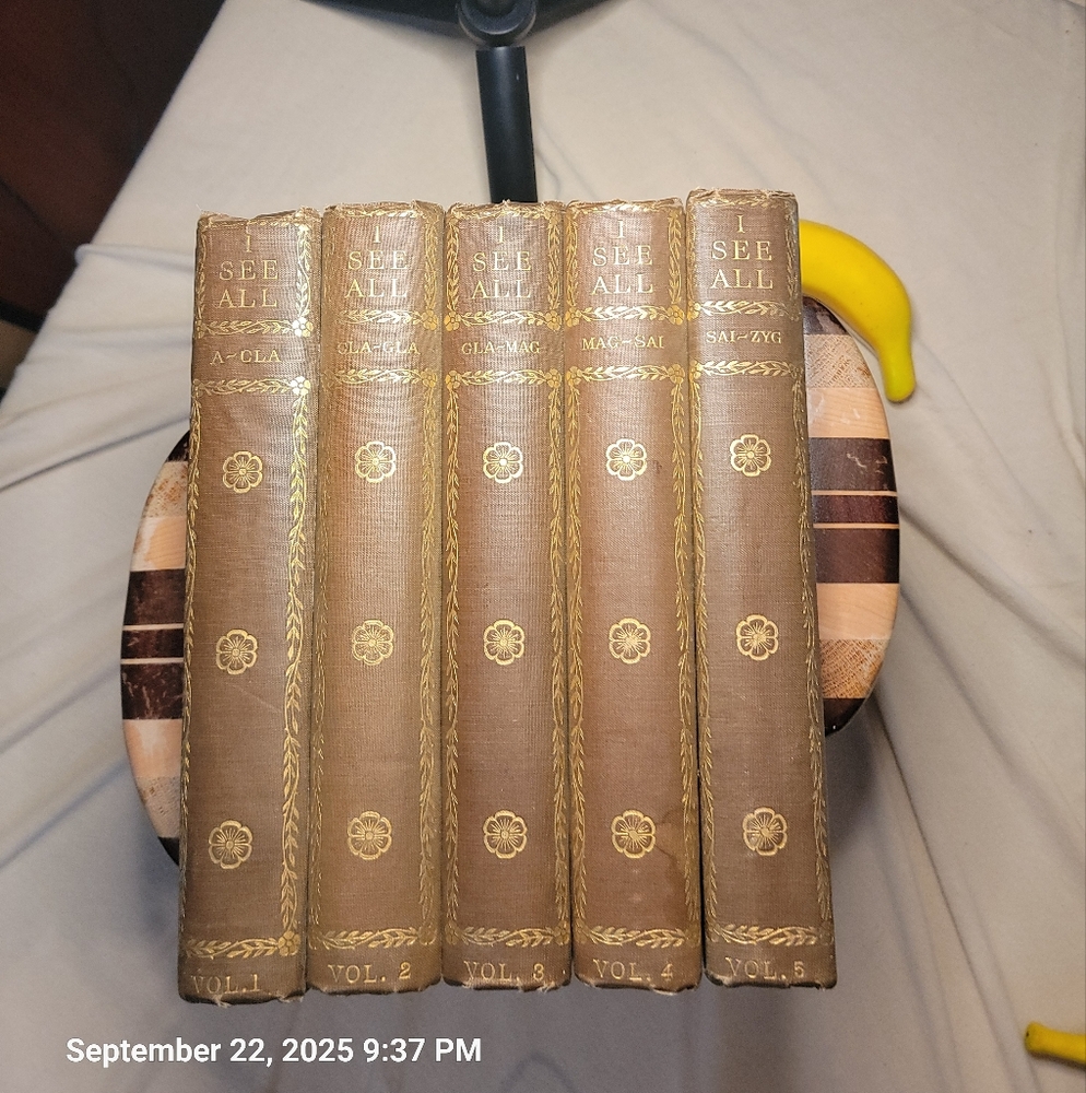 I See All Encyclopedia Arthur Mee 5 Vol Set 1920s Illustrated
